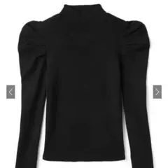 GRL パワショルハイネックリブニットトップス ブラック 黒 rut377 M