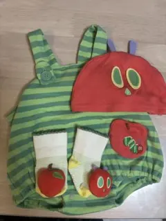 はらぺこあおむし ストライプ着ぐるみセット 70〜80cm 靴下付き