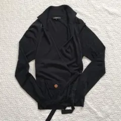 【新品タグなし】MaxMara ウィークエンド　ベルテッドカーディガン　S 黒のサムネイル