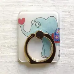 スマホリング　ゾウ　かわいい　ハンドメイド