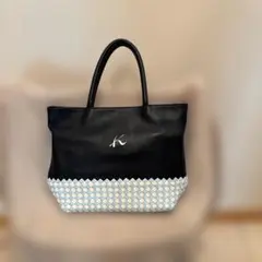 Kitamura トートバッグ ネイビー 編み込み - メルカリ