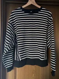 ボーダー　裏起毛　スウェット　coca M