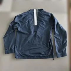 adidasアディダス　ウインドブレーカー　フードなし　ネイビー　サイズS