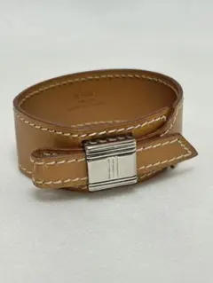 エルメス レザー アルテミス ブレスレット イエロー ゴールド