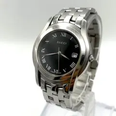 【美品】GUCCI 5500M メンズ時計 ブラック文字盤 デイトのサムネイル