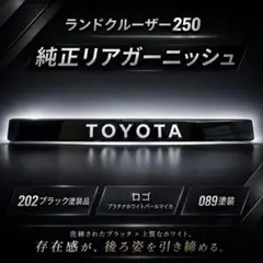 【カスタム塗装】ランドクルーザー250純正リアガーニッシュ202 070塗り分け カスタム塗装】ランドクルーザー250純正リアガーニッシュ202 070塗り