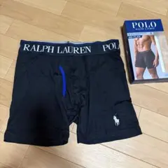 ポロラルフローレン　下着　 L相当　アンダーウェア　ボクサーパンツ　ブラック×青のサムネイル