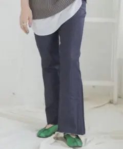 美品⋆* フレアスリットデニム