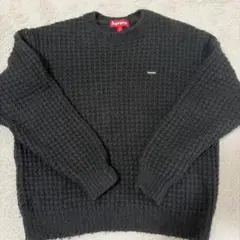 極美品 Supreme スモールボックスロゴ ワッフルセーター M 野村訓市着
