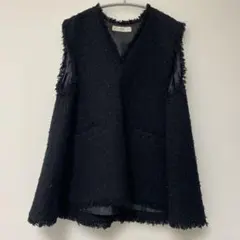 heve へイヴ　ツイードジレ　ネイビー 2026年最新】HEVE ツイードジレの人気アイテム - メルカリ