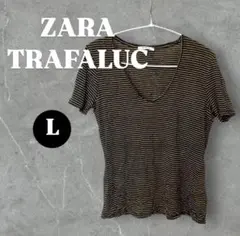 大人気 美品 ZARA TRAFALUC ストライプ Tシャツ L