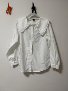SHEIN フリル襟 ブラウス ホワイト