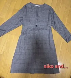 niko and... グレンチェックコート