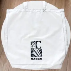 CABaN キャバン キャンバス トートバッグ エコバッグ　ホワイト　大