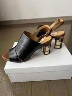 フィロソフィー 黒 レザー サンダルのサムネイル