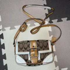 【専用】Coach ショルダーバッグ ブラウン/ホワイト