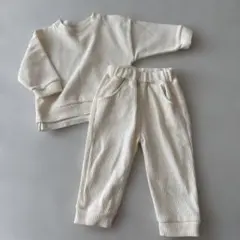 アイボリー リブ編み トレーナー・セットアップ