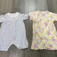 ミキハウス 夏用ロンパース ２点セット