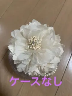 アイボリー フラワーコサージュ　パール