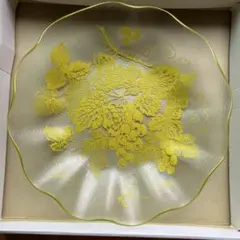 ガラス　大皿　ブドウ柄　昭和レトロ