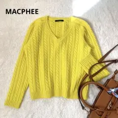 Chichiママ様 MACPHEE ケーブルニット カシミヤ ウール Vネック