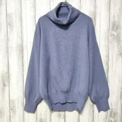 HUSHUSH ハッシュアッシュ　(M)　オフタートル ハイゲージニット