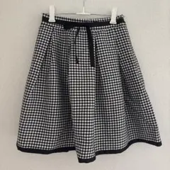 evelyn ギンガムチェック ウエストリボン スカート