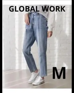 新品タグ付き【M】GLOBAL WORK GOODデニムテーパードパンツ