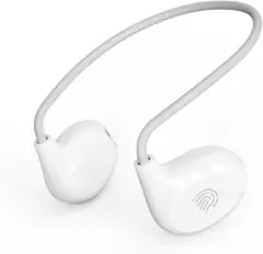 空気伝導イヤホン Bluetooth 5.3 ワイヤレスイヤホン ホワイト