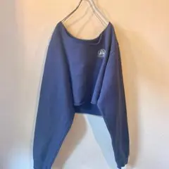 スウェット ショート丈　ネイビー