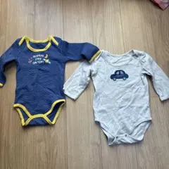 ロンパース2点セット（ネイビー・グレー）
