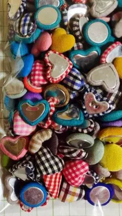 ハート型デコレーションパーツ 5色セット