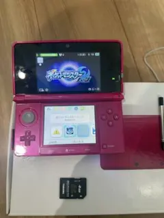 任天堂3DS ピンク 本体 SDカード付き 充電台座なし