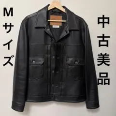 PREMIUM BLACK TYPEⅡTRUCKERLEATHER JACKETのサムネイル