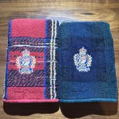 【新品】ポロ ラルフローレン 厚手 ウォッシュタオル 2枚セットチェック柄 刺繍のサムネイル