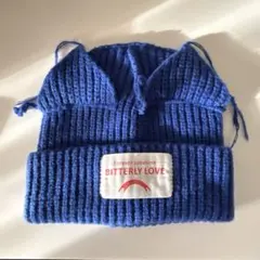 猫耳　ニット帽