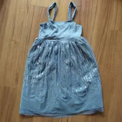 キッズ スパンコール ノースリーブワンピース グレーH&M