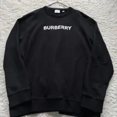 BURBERRY LONDON◆ダグ付/スウェット/カットソー/90cm/コットン/レッド BURBERRY バーバリー ロゴ スウェット L