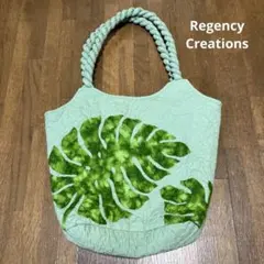 Regency Creations ハワイアンキルトトートバッグ　モンステラ柄