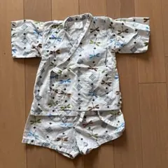 トンボ柄 甚平 80cm綿