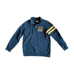 ダブルB　長袖ヘンリーネックトレーナー　140サイズ　黒×イエローライン