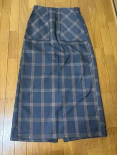 チェック柄 タイトスカート ロング丈 Mサイズ