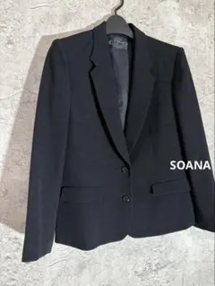 ☘️SOANA ブラック テーラードジャケット フォーマル オフィス 日本製