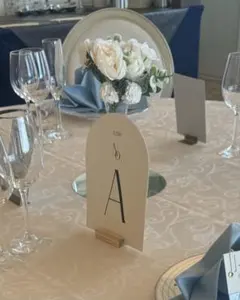 結婚式 披露宴 テーブルナンバー 8卓 A〜H 台座付き