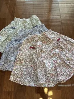 3枚セット　parentsdream 花柄フレアキュロット140