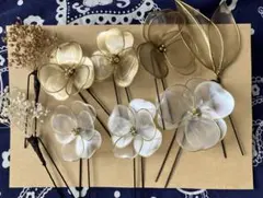 アメリカンフラワー　髪飾り　ヘアアクセサリー