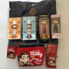 不二家ペコちゃんグッズ① バッグ　ポーチ　キーホルダー　人形