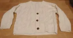GU ケーブル編み カーディガン　ホワイト クリーム