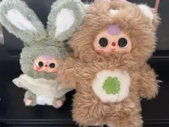 ベビースリー。ウサギとクマのぬいぐるみセット