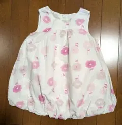 【美品】BeBe　花柄　ワンピース　90